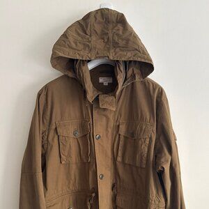 $395 J Crew Wallace & Barnes Field Cotton Mechanics Jacket/ Coat- Olive Drab XL